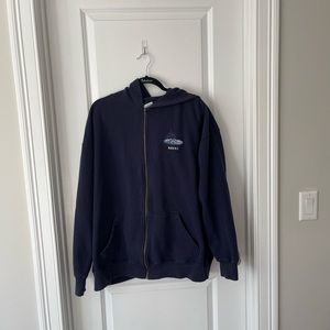 vintage artisans blue maine logo zip up hoodie women’s size xxl